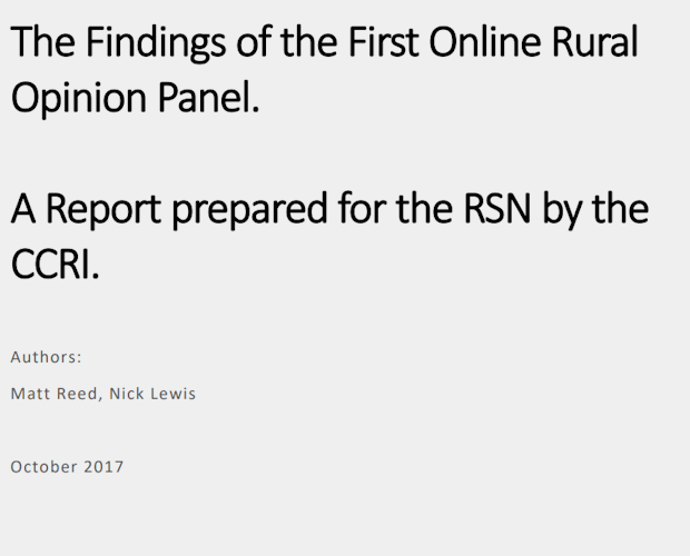 The Findings of the First Online Rural Opinion Panel